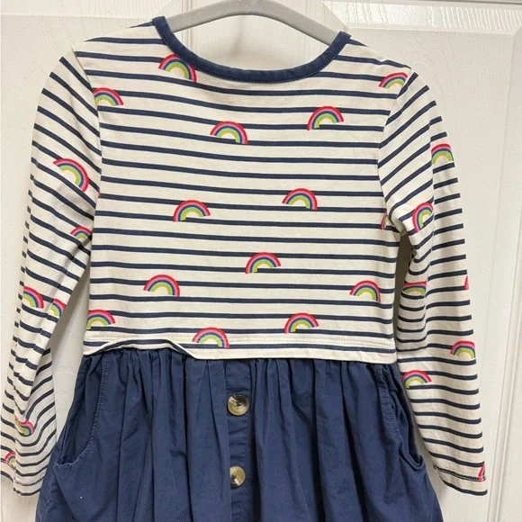 Mini Boden Striped Rainbow Dress - Picture 2 of 11